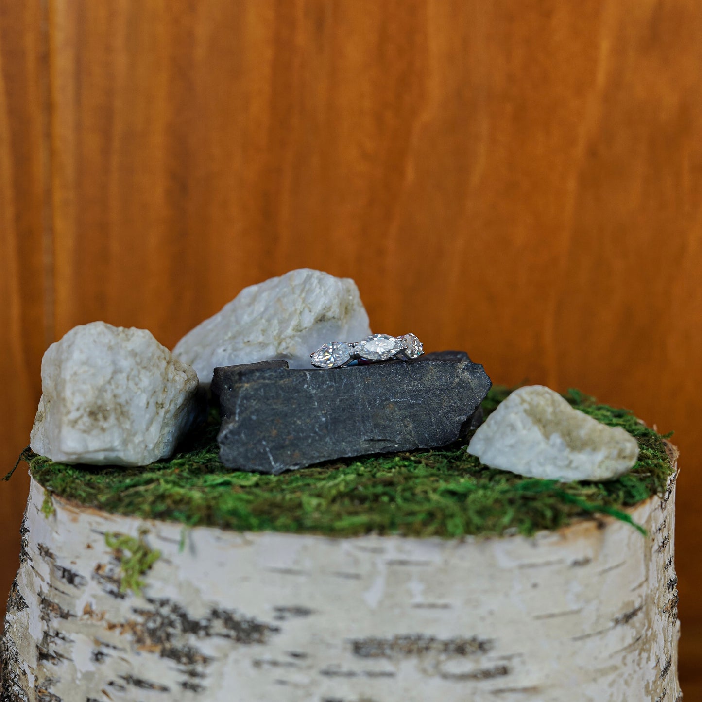 Past, Present, Future 3ct Moissanite Ring