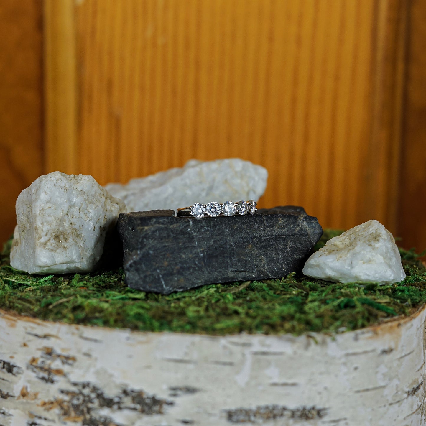 Moissanite Ring - 5 stones
