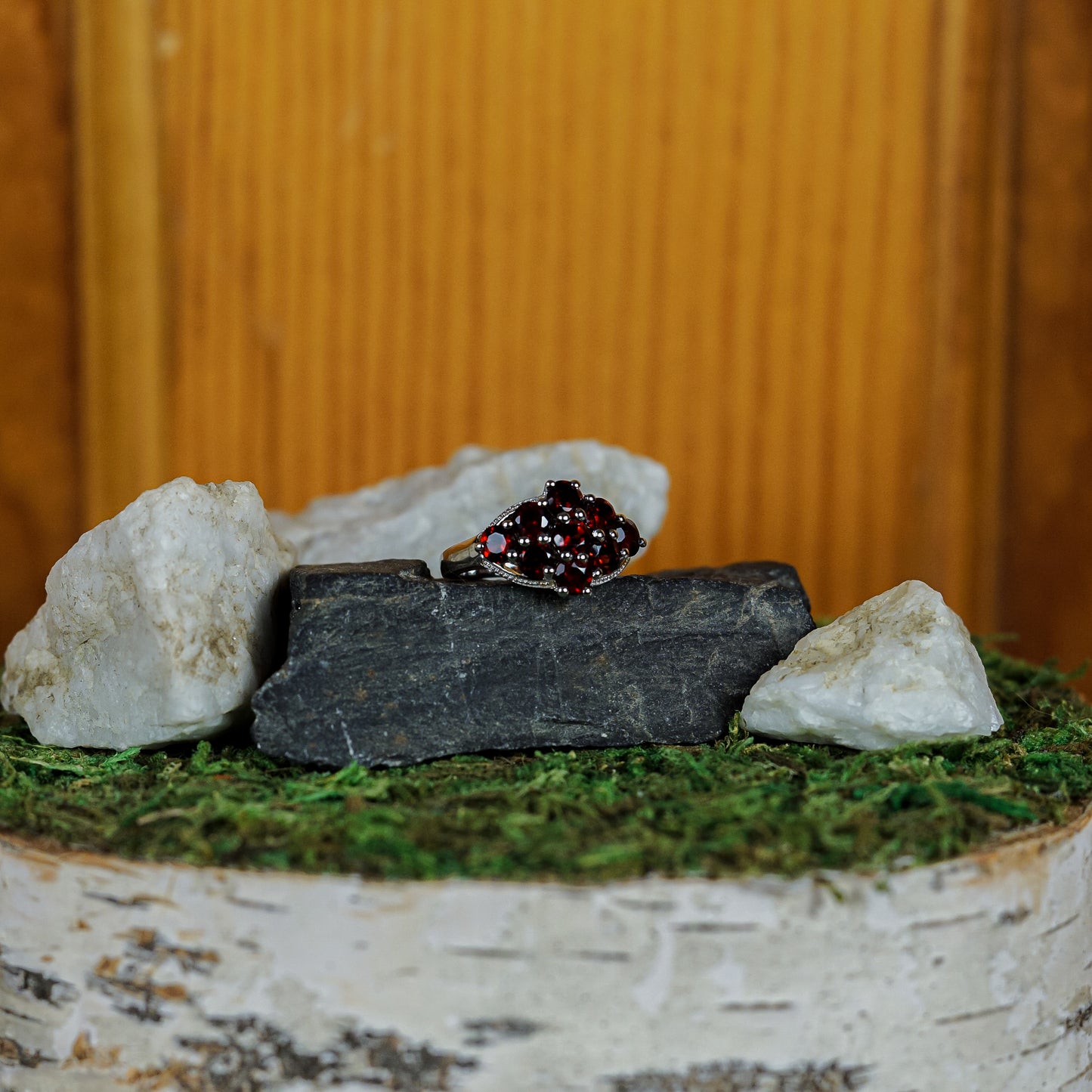 Natural Garnet Ring