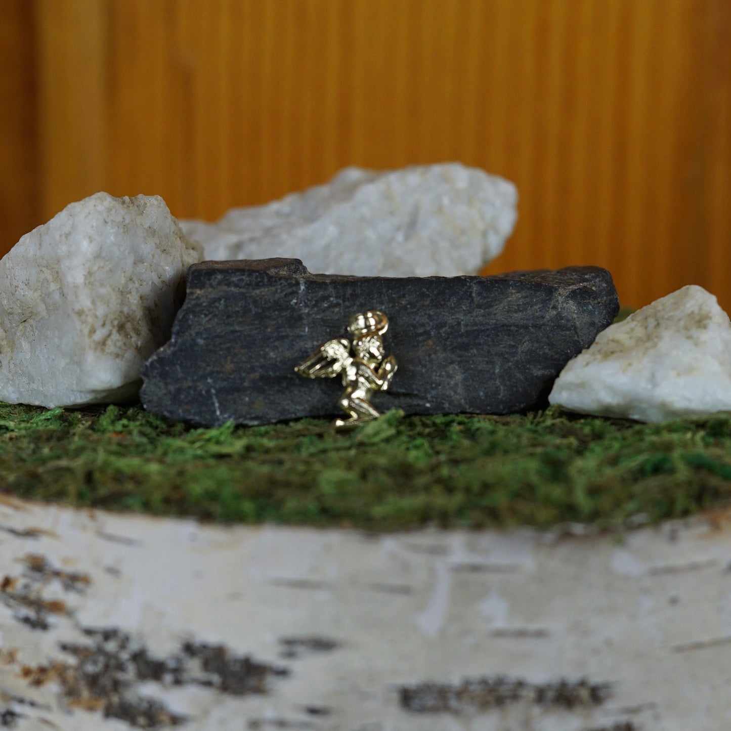 Diamond Cut Angel Pendant