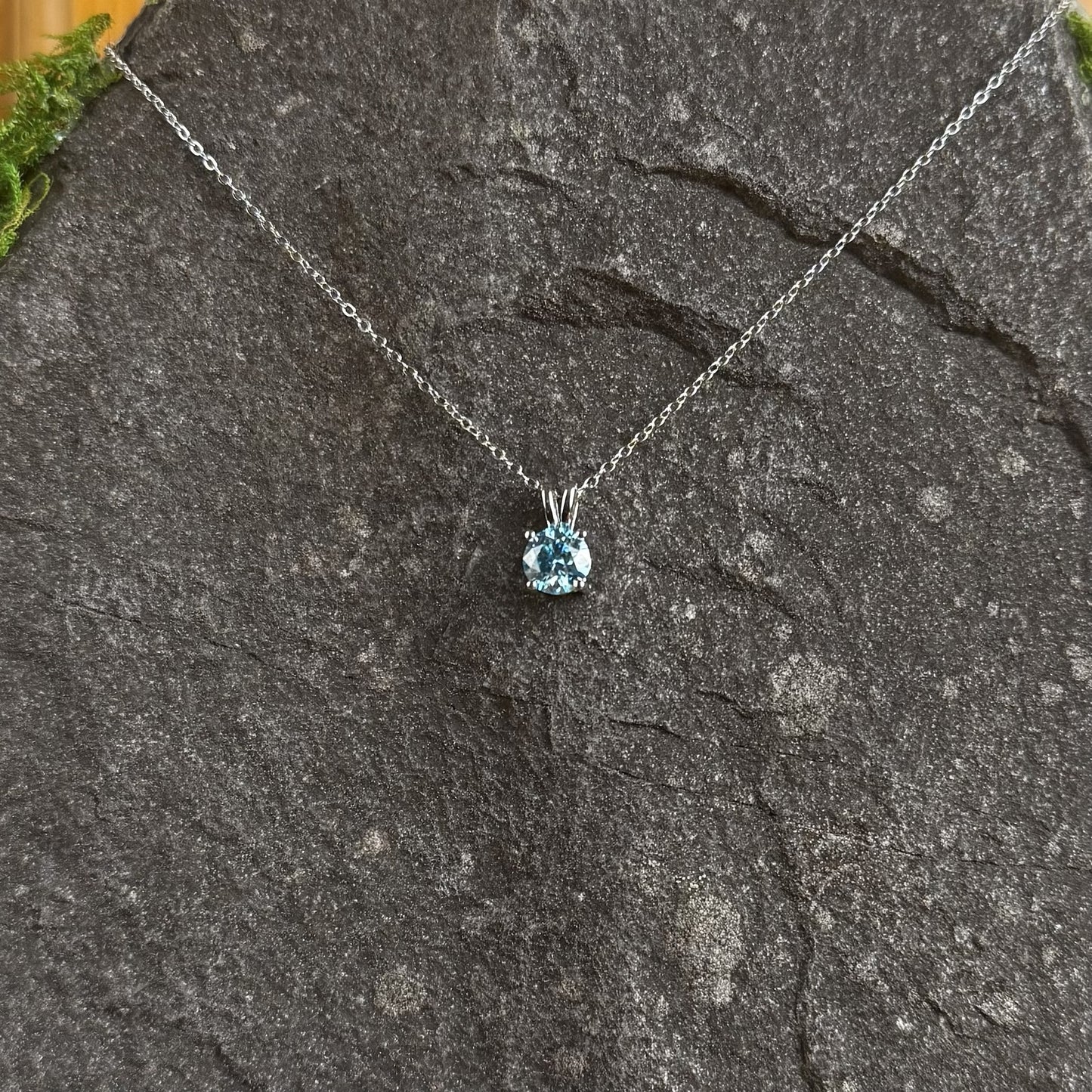 1ct Moissanite Pendants in Varying Colors With Chain