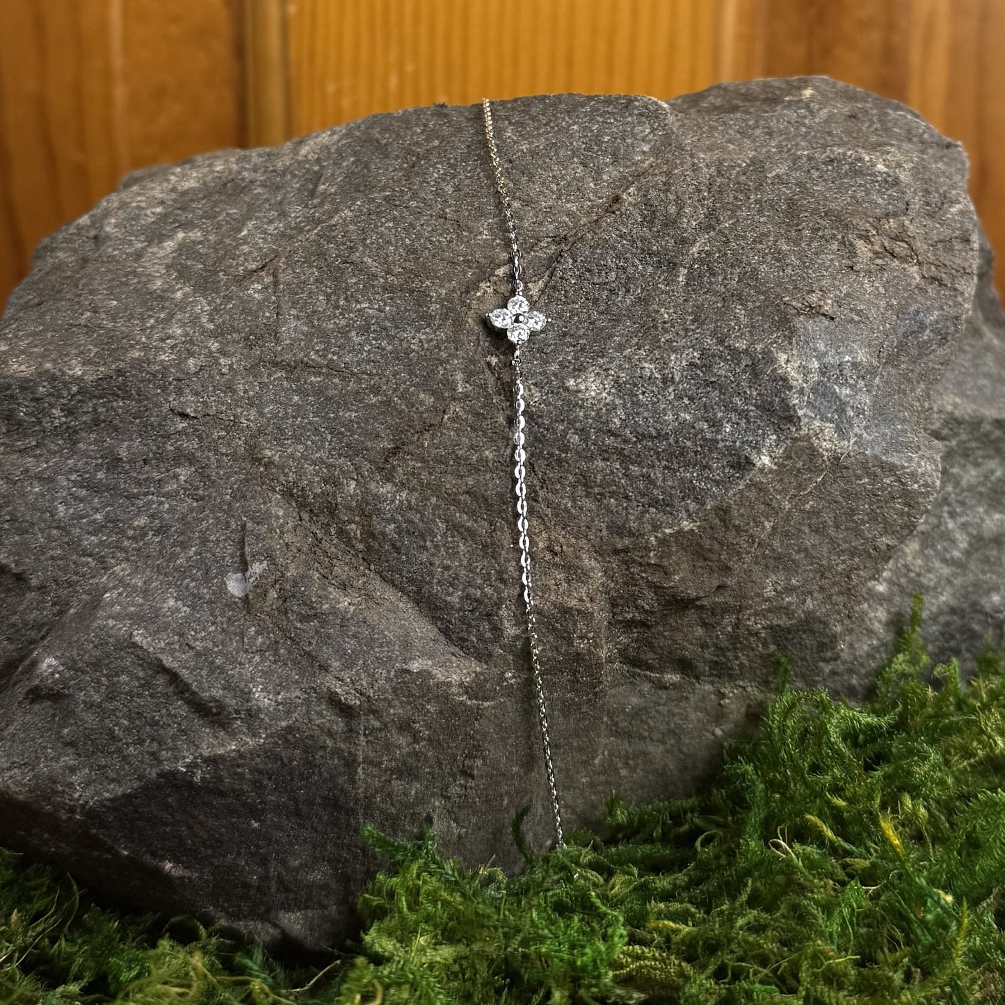 Moissanite Flower Bracelet