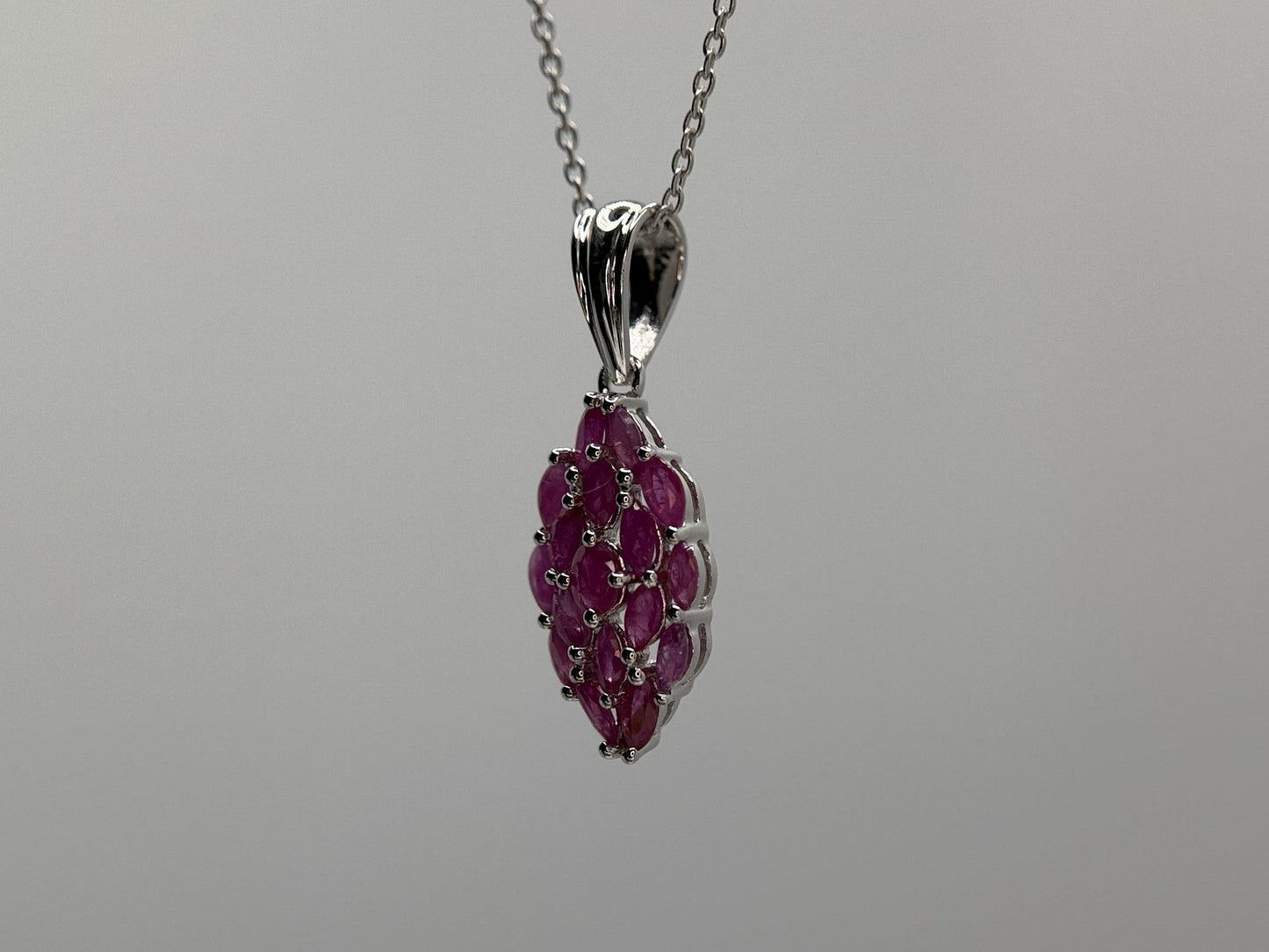 Ruby Pendant with Chain