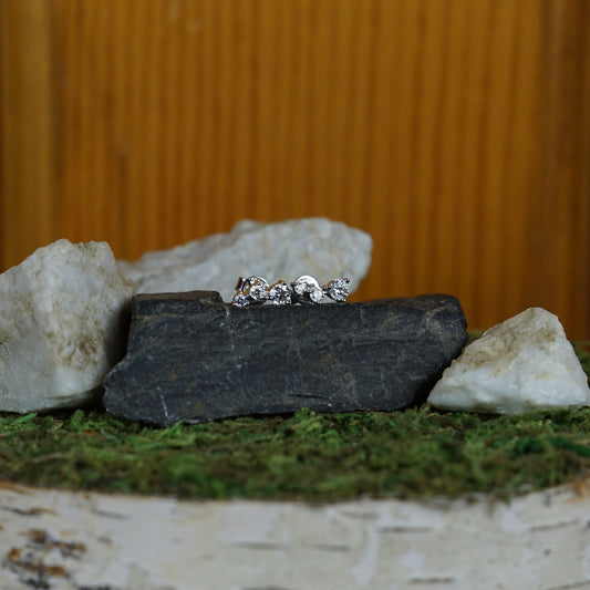 Moissanite Climber Earrings