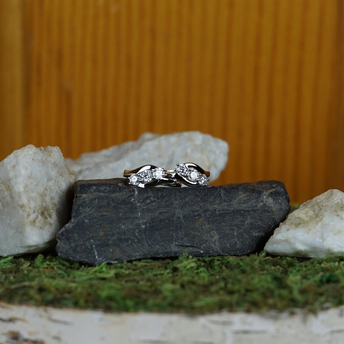 Moissanite Huggie Earrings