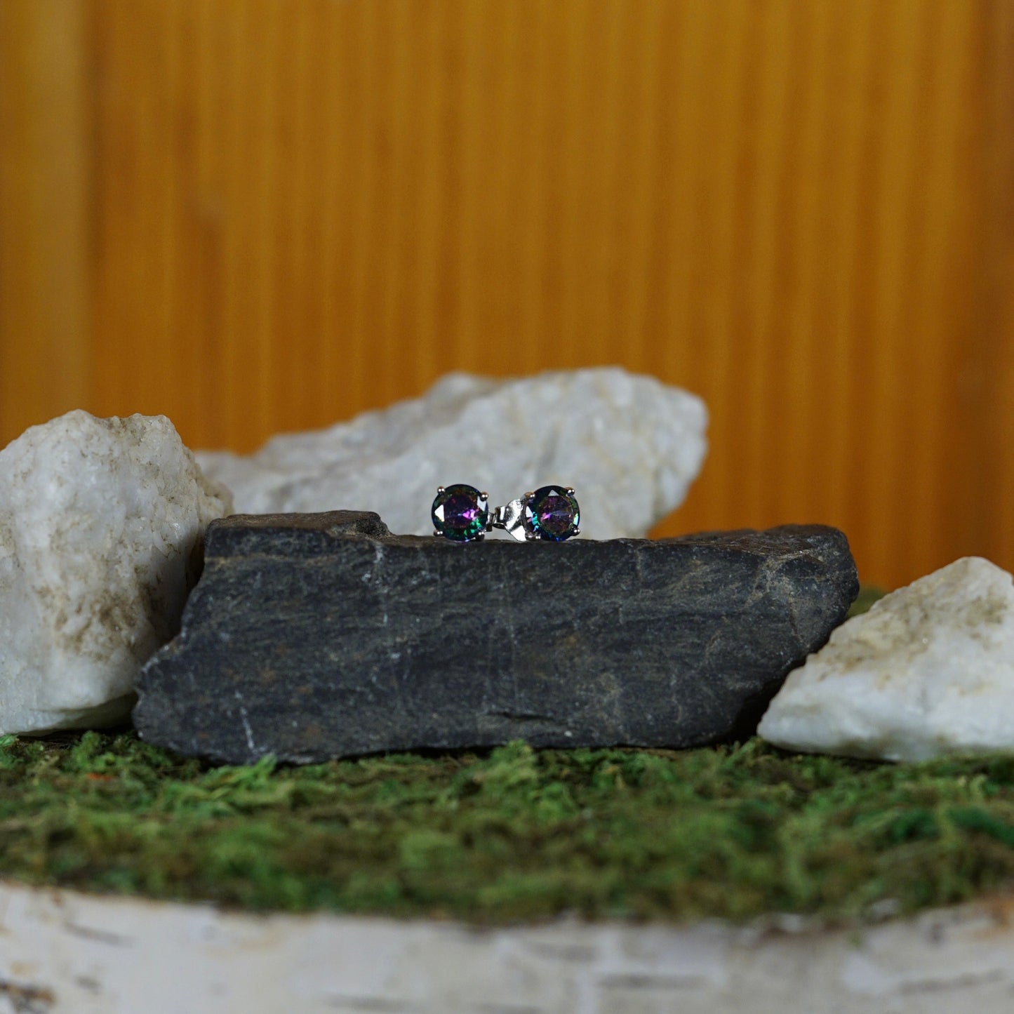 Moissanite Stud Earrings in Varying Colors
