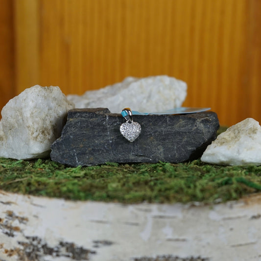 Moissanite Heart Pendant