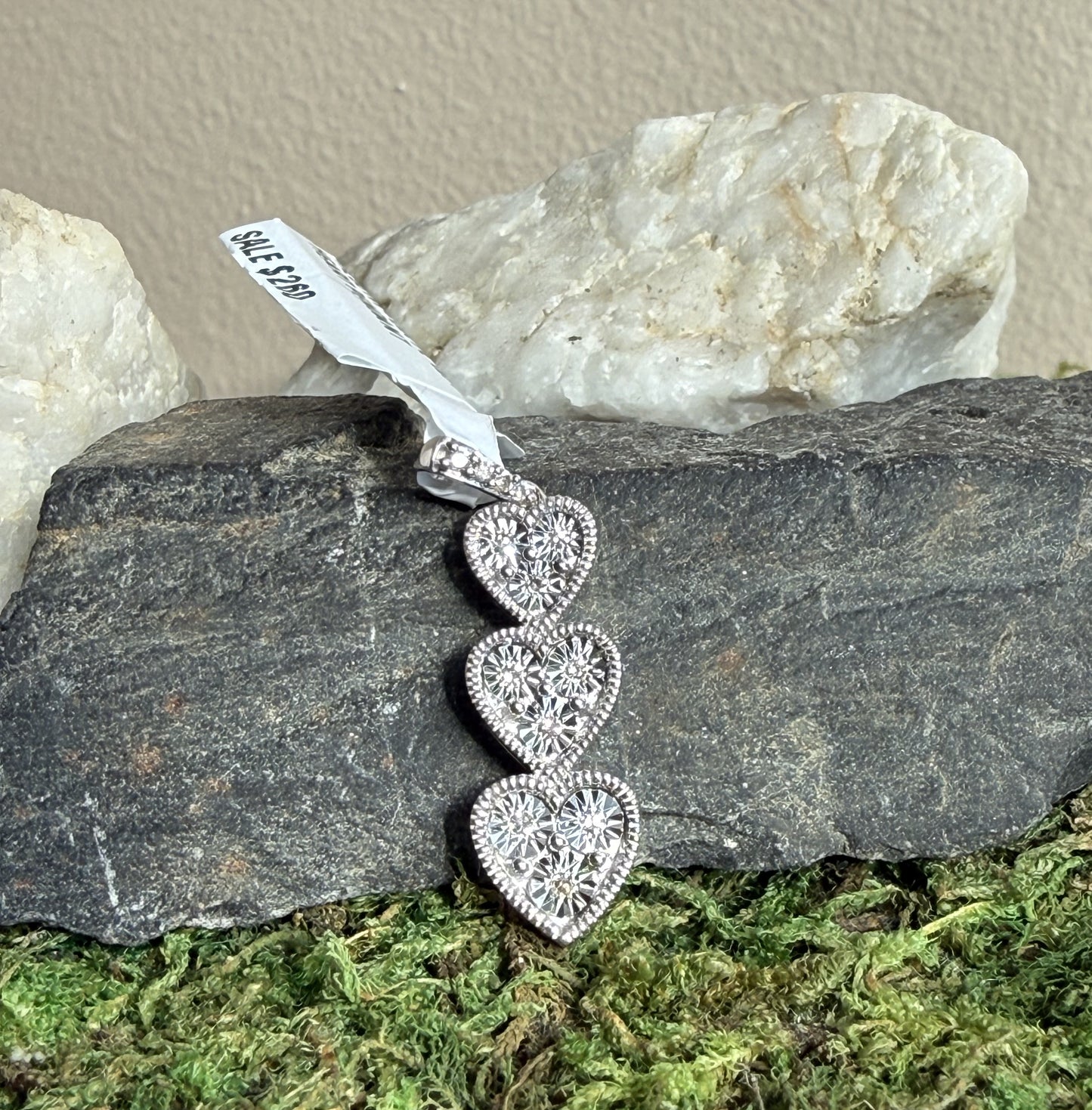 Natural Diamond Heart Pendant