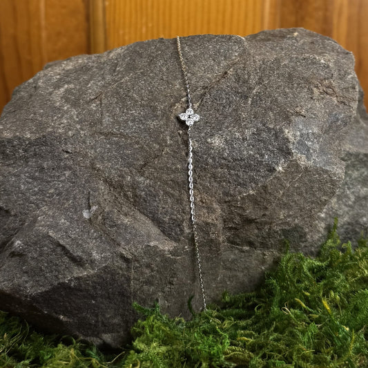 Moissanite Flower Bracelet