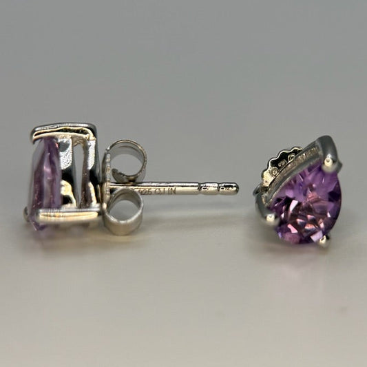 Amethyst Stud Earrings