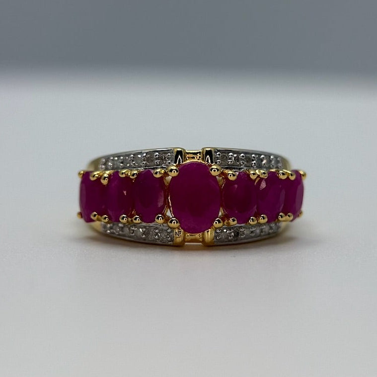 Johnson Ruby and White Diamond Ring