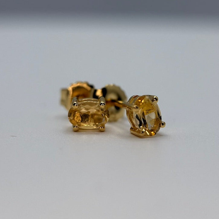 Citrine Stud Earrings