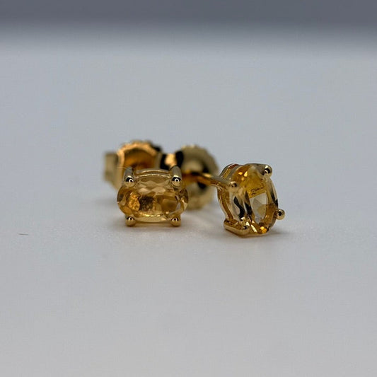 Citrine Stud Earrings