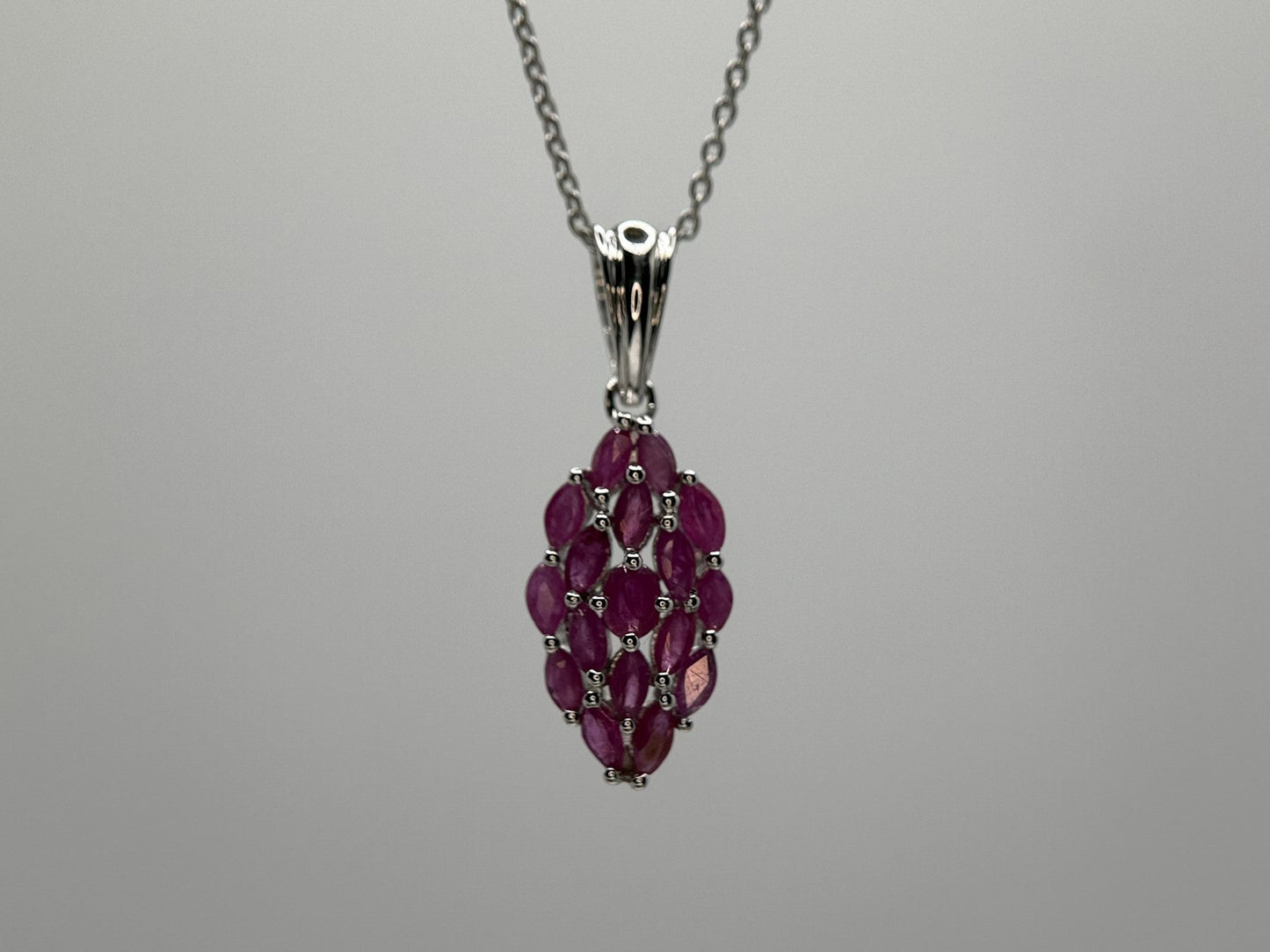 Ruby Pendant with Chain