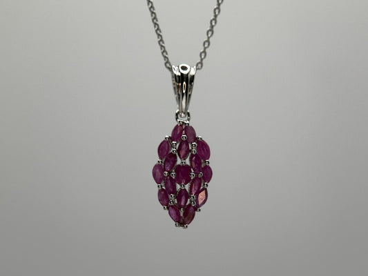 Ruby Pendant with Chain