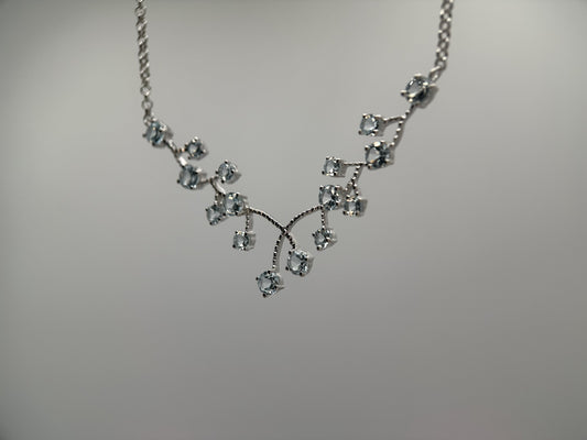 Natural Blue Topaz Necklace