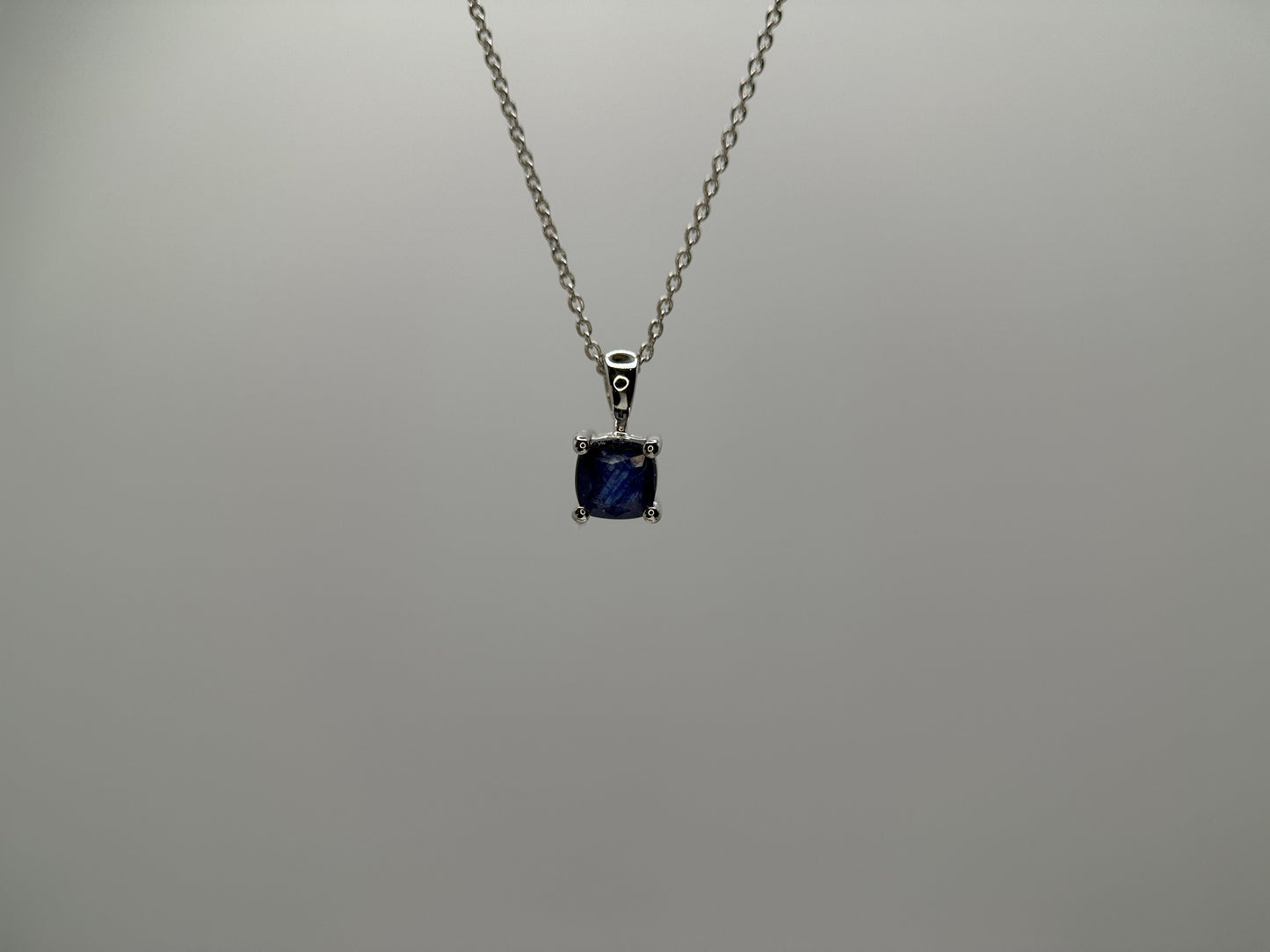 Sapphire Pendant with Chain