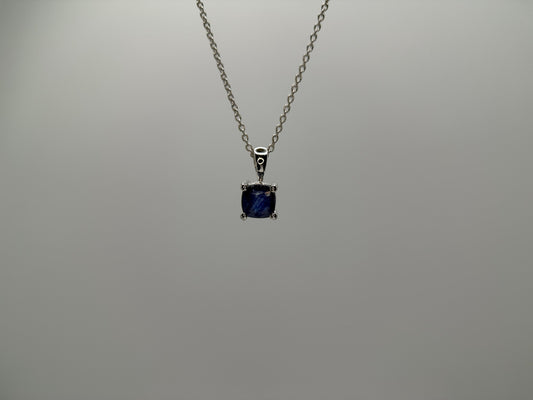 Sapphire Pendant with Chain