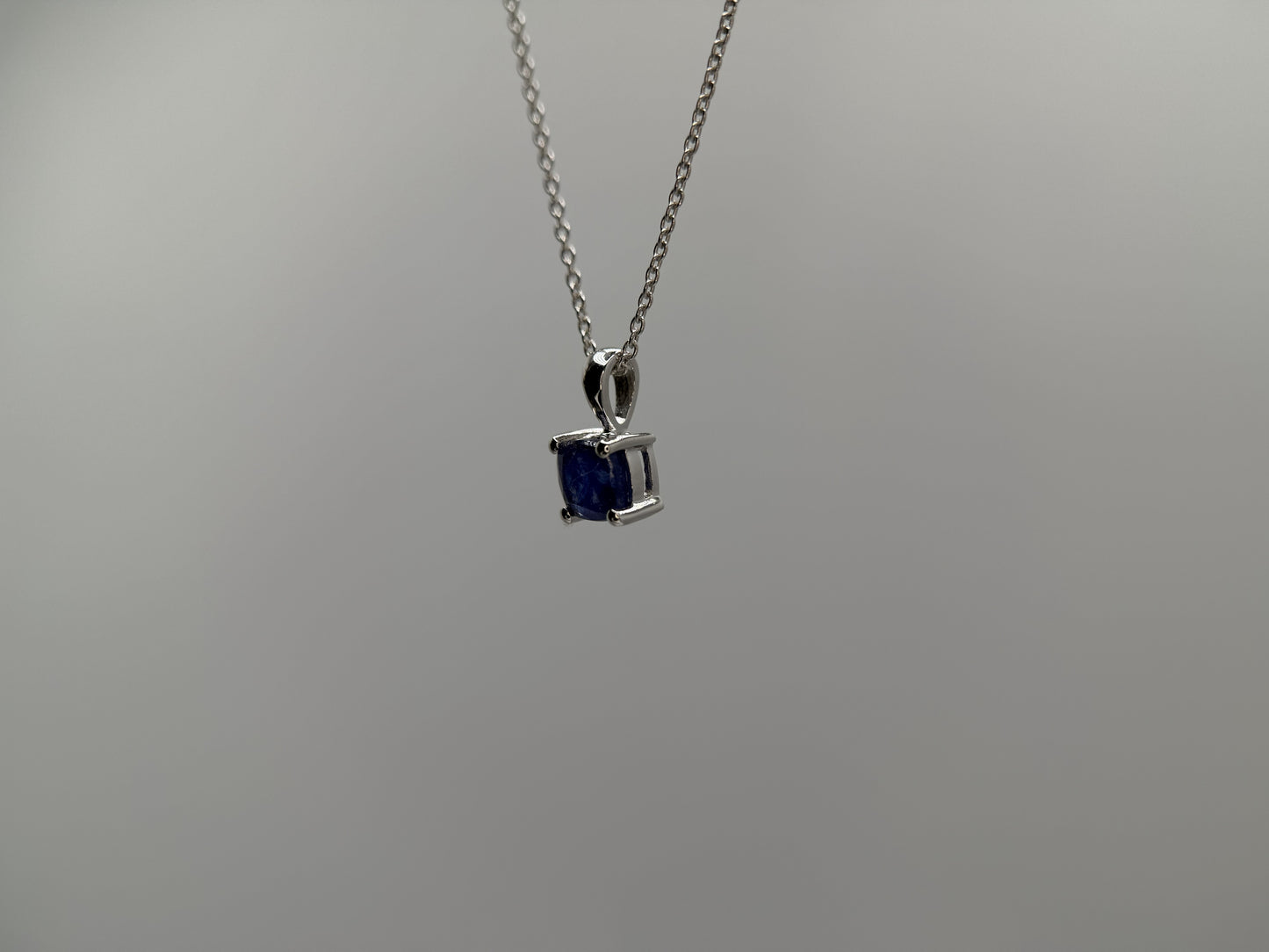 Sapphire Pendant with Chain