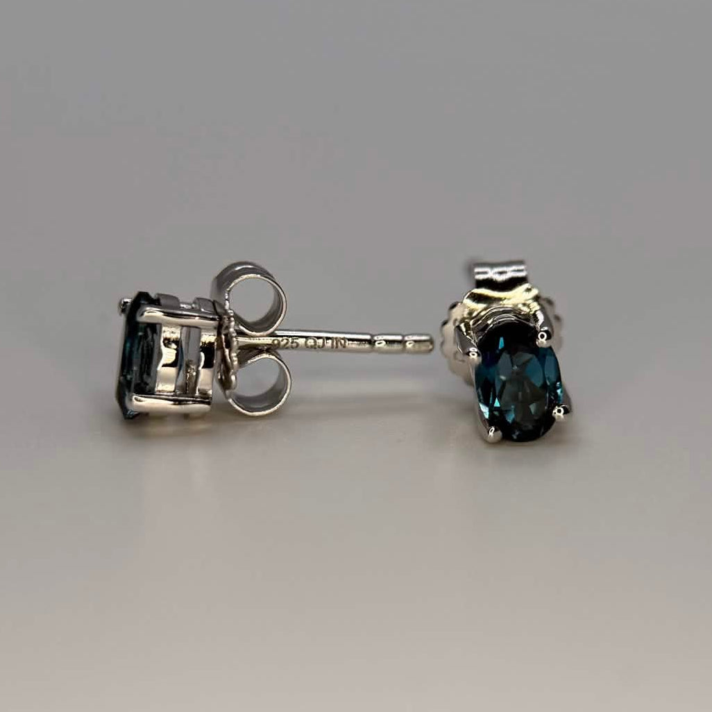 London Blue Topaz Stud Earrings